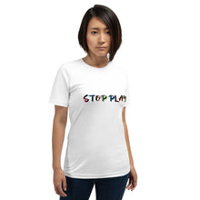 Load image into Gallery viewer, Stop Play&#39;n Multi-Color Unisex T-shirt. (4 Colors)
