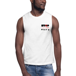 Stop Play'n/Game Time-Muscle Shirt