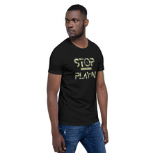 Load image into Gallery viewer, Stop Play&#39;n Camo (Light Green) Unisex t-shirt
